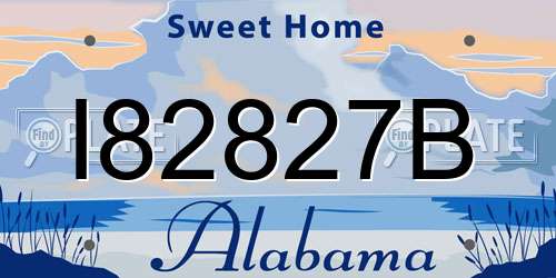 I82827B Alabama License Plate