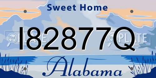I82877Q Alabama License Plate