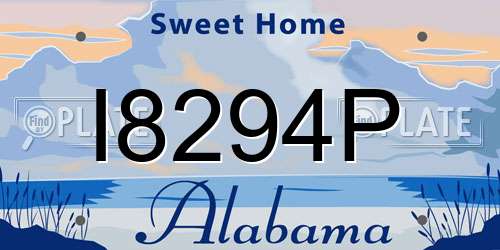 I8294P Alabama License Plate