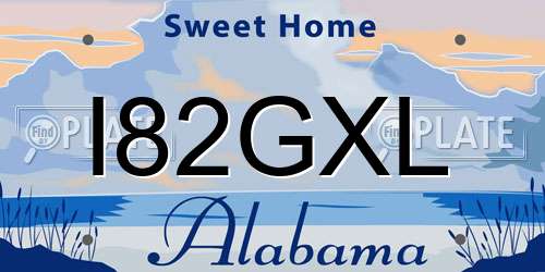 I82GXL Alabama License Plate