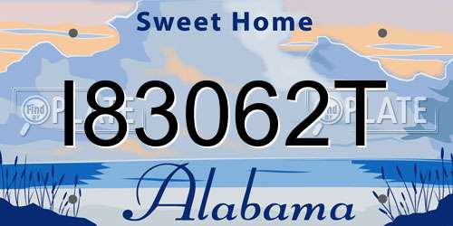 I83062T Alabama License Plate