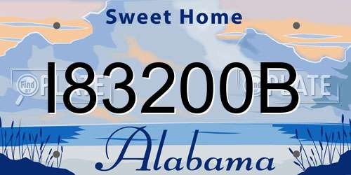 I83200B Alabama License Plate