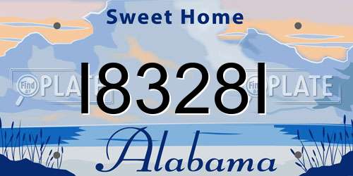 I8328I Alabama License Plate