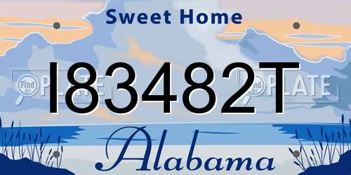 I83482T Alabama License Plate