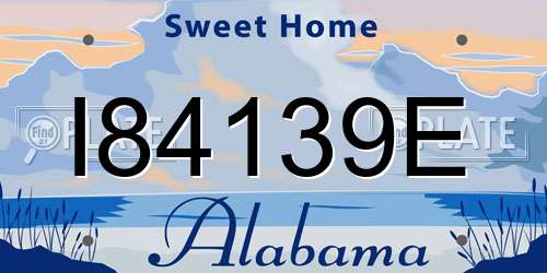 I84139E Alabama License Plate