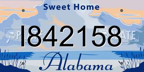 I842158 Alabama License Plate