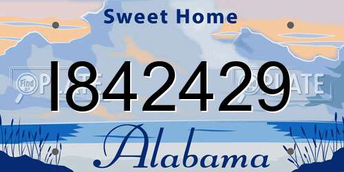 I842429 Alabama License Plate