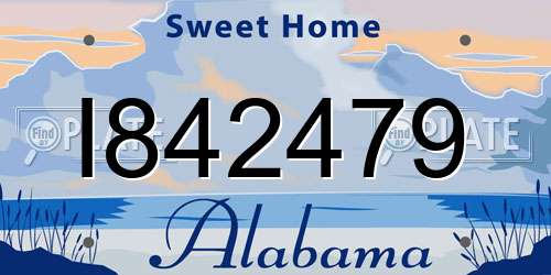I842479 Alabama License Plate