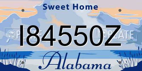 I84550Z Alabama License Plate