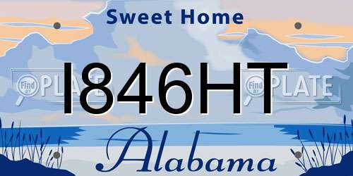 I846HT Alabama License Plate