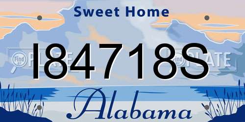 I84718S Alabama License Plate
