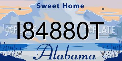 I84880T Alabama License Plate