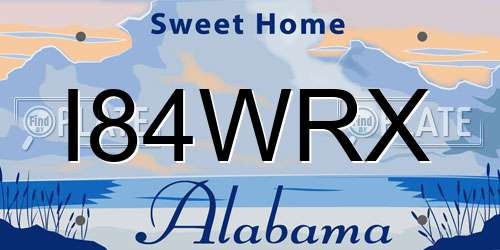 I84WRX Alabama License Plate