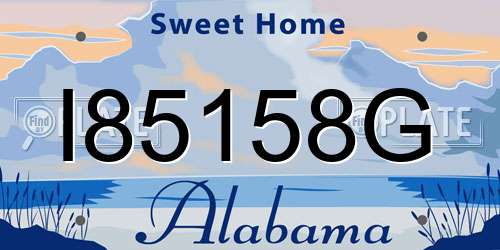 I85158G Alabama License Plate