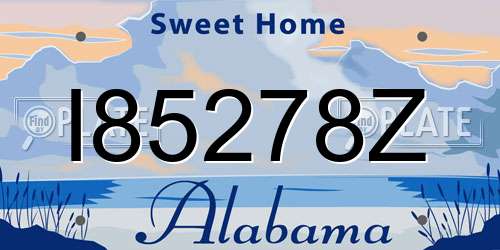 I85278Z Alabama License Plate