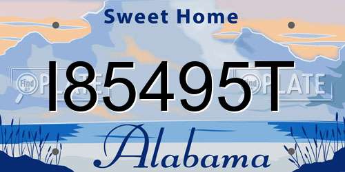 I85495T Alabama License Plate