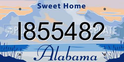 I855482 Alabama License Plate