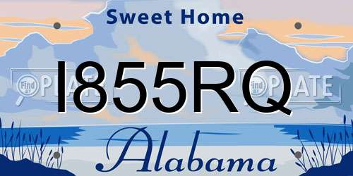 I855RQ Alabama License Plate