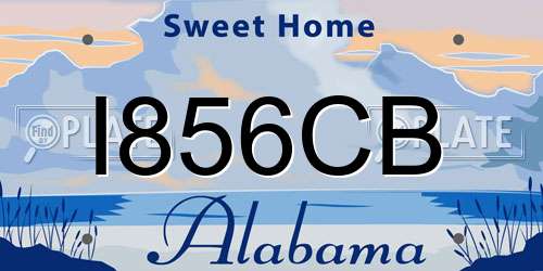 I856CB Alabama License Plate