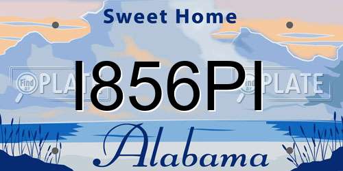 I856PI Alabama License Plate