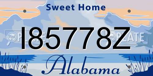 I85778Z Alabama License Plate