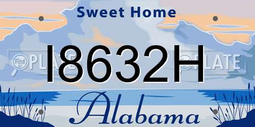 I8632H Alabama License Plate
