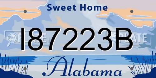 I87223B Alabama License Plate