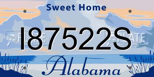 I87522S Alabama License Plate