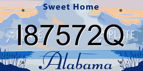 I87572Q Alabama License Plate