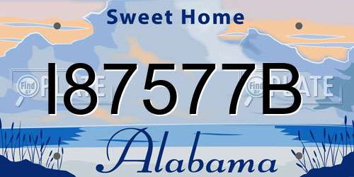 I87577B Alabama License Plate