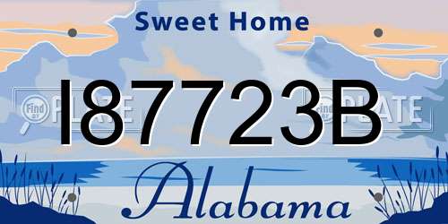 I87723B Alabama License Plate
