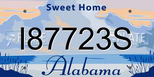 I87723S Alabama License Plate