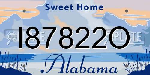 I87822O Alabama License Plate