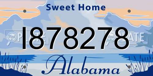 I878278 Alabama License Plate