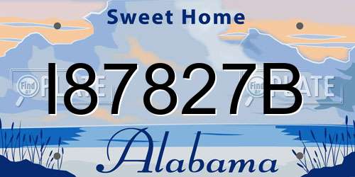 I87827B Alabama License Plate