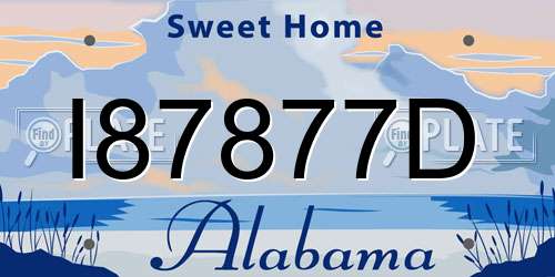 I87877D Alabama License Plate