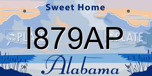I879AP Alabama License Plate