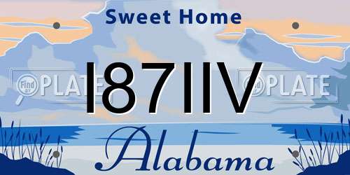 I87IIV Alabama License Plate