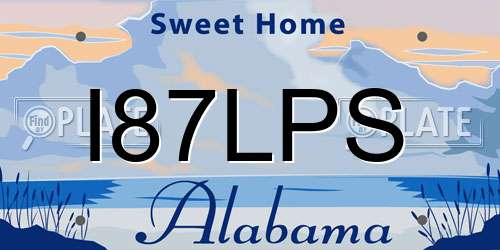 I87LPS Alabama License Plate