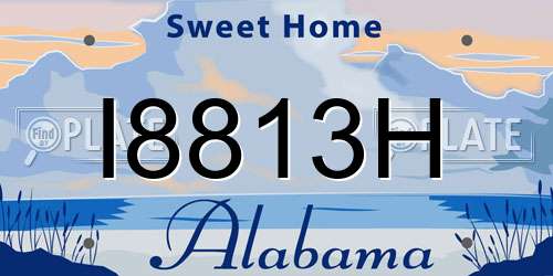I8813H Alabama License Plate