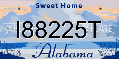 I88225T Alabama License Plate