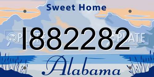 I882282 Alabama License Plate
