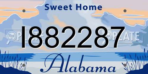 I882287 Alabama License Plate