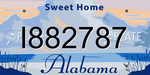 I882787 Alabama License Plate