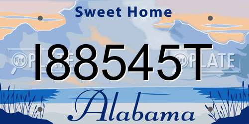 I88545T Alabama License Plate