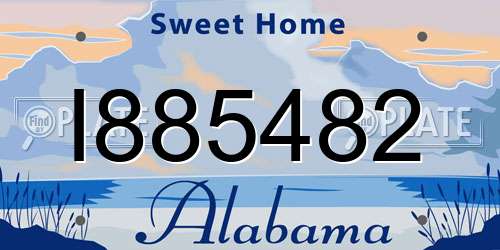 I885482 Alabama License Plate