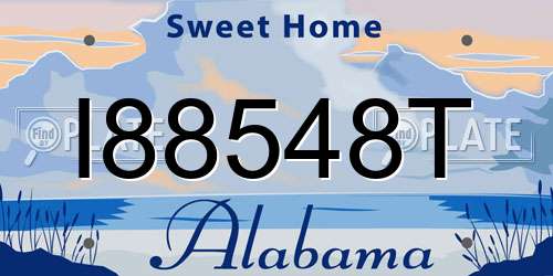 I88548T Alabama License Plate
