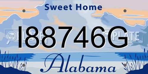 I88746G Alabama License Plate