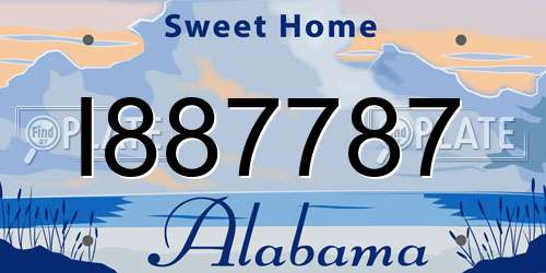 I887787 Alabama License Plate