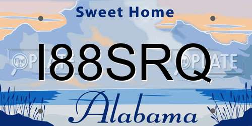 I88SRQ Alabama License Plate